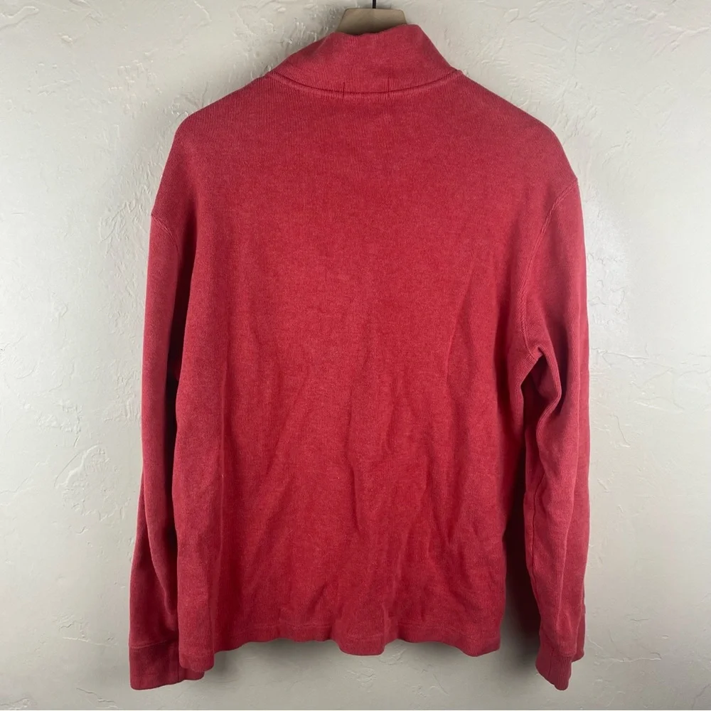 Polo Ralph Lauren Sweater Quarter Zip Pullover Sweater Large Red